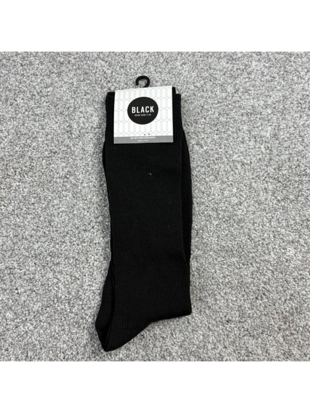 Universal Hosiery Black Socks Mens 7-12 New Cotton Blend Business Casual